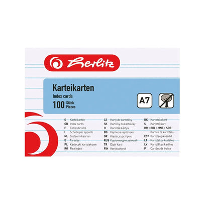 Herlitz A7 Karteikarten 100St. liniert