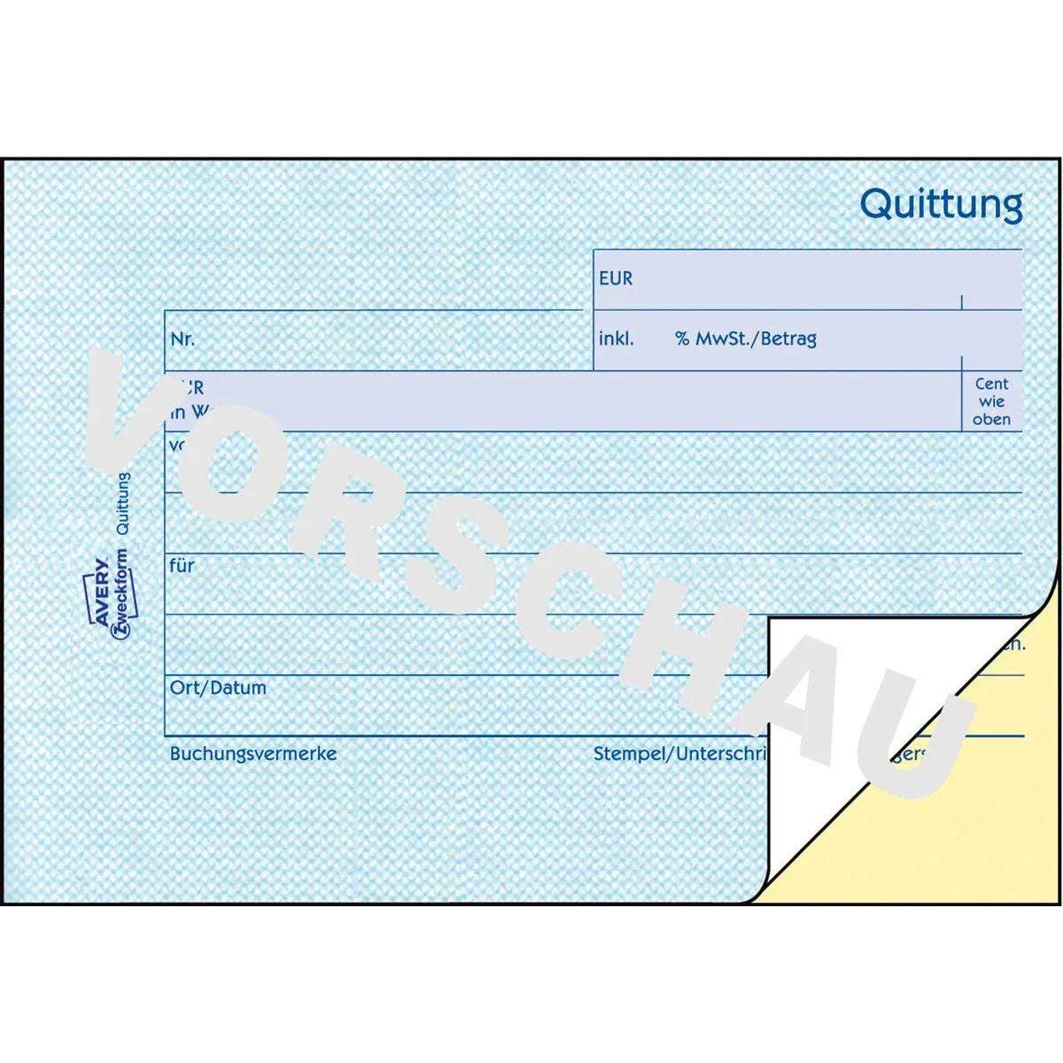 AVERY Zweckformquittung A6,2x40 Blatt – Detailansicht 2