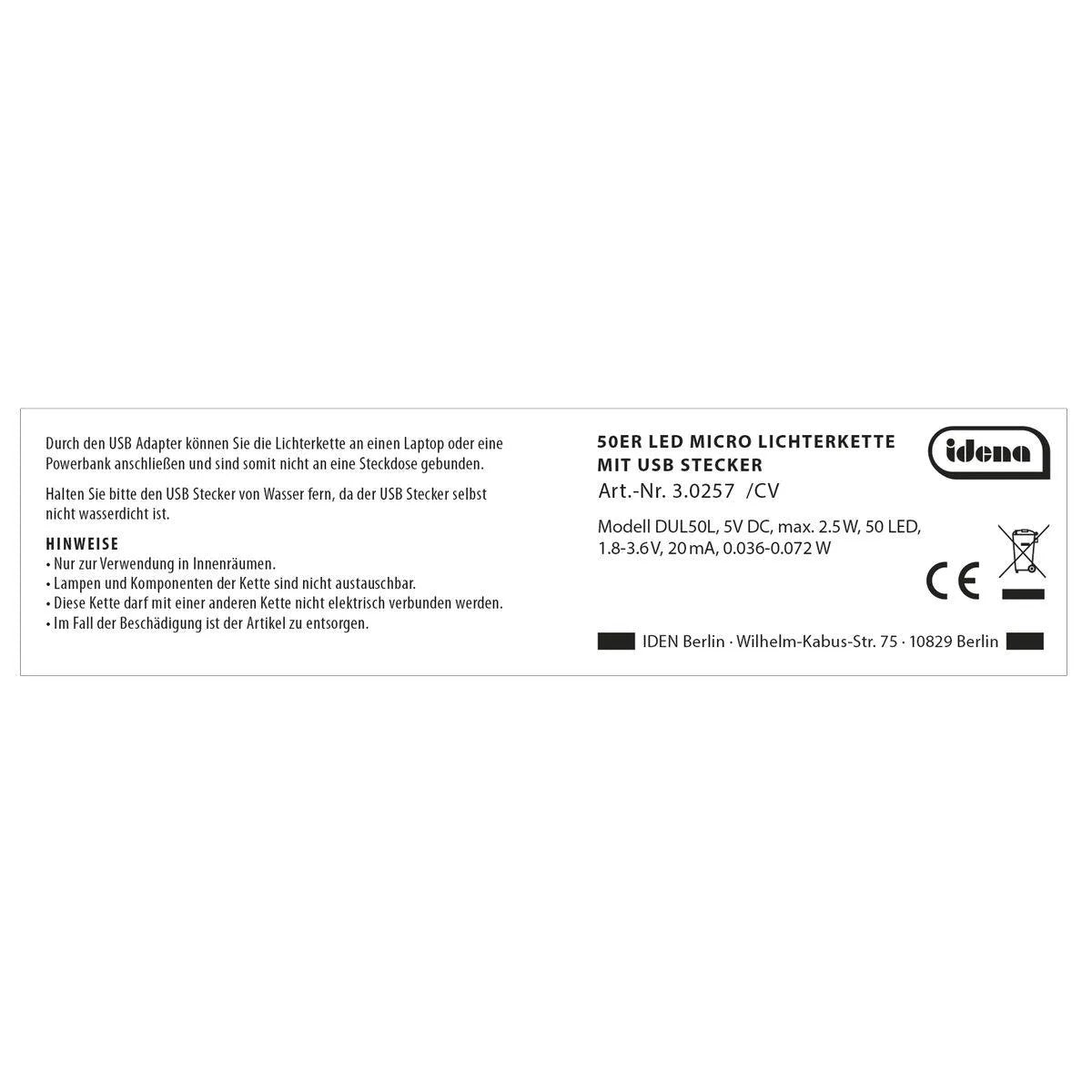 Micro LED Lichterk.50er USB – Detailansicht 4