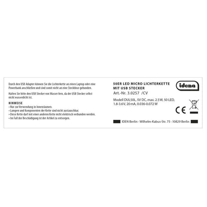 Micro LED Lichterk.50er USB – Detailansicht 4