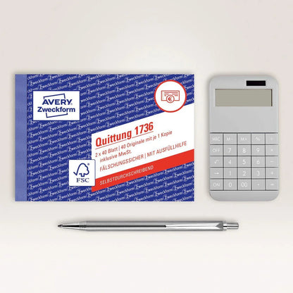 AVERY Zweckformquittung A6,2x40 Blatt – Detailansicht 5