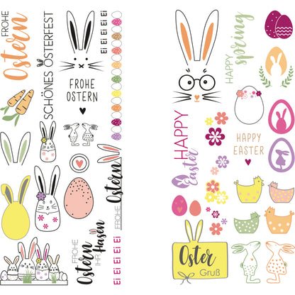 Transferfolie "Frohe Ostern", versch. bunte Designs, SB-Btl. 2Bogen — Bild 1