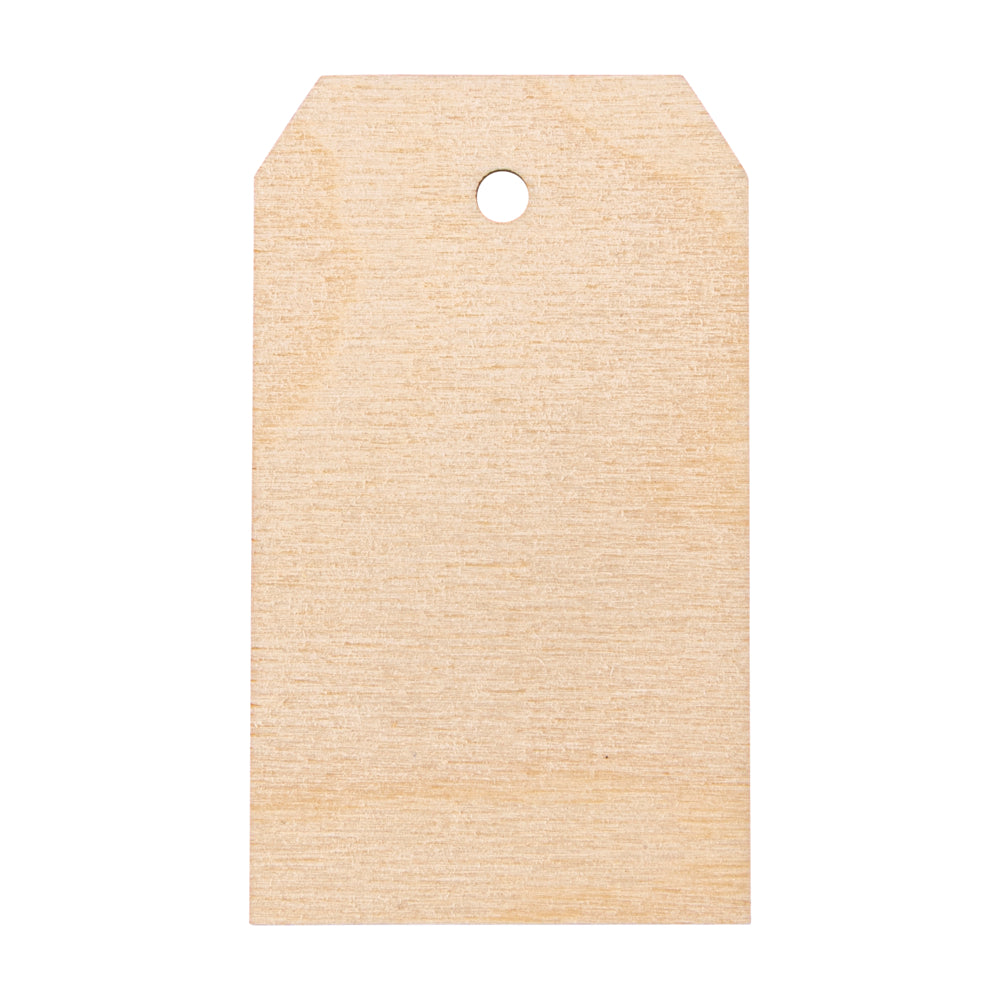 Holz Anhänger, FSC Mix Credit, natur, 4,8x8,2cm, Blanko — Bild 1