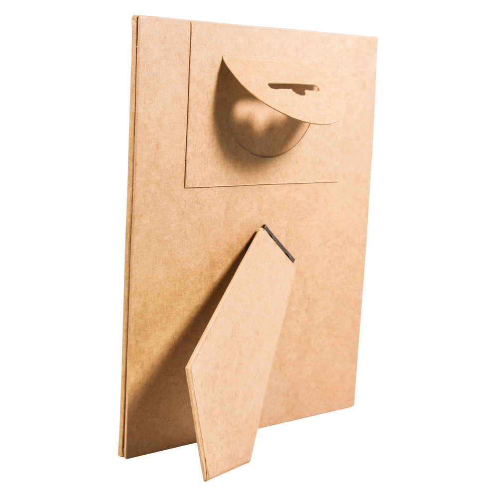 Pappmaché Bilderrahmen,FSC Recycled 100, 19x24x0,7cm, mit Aufsteller+Aufhänger — Bild 3